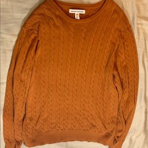 Orange Knit Stitch Oversized Sweater!
